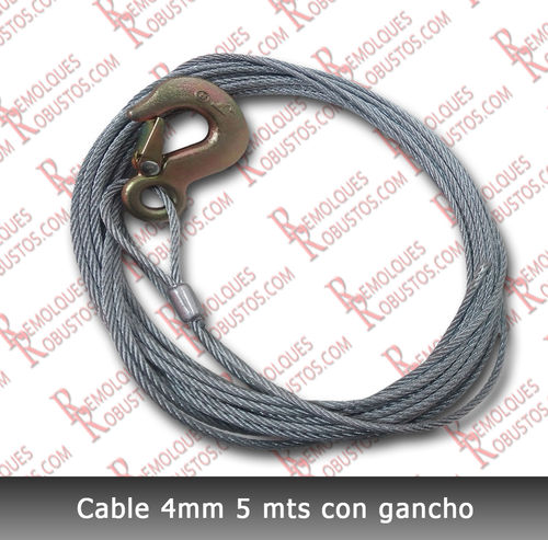 Cable con gancho 4mm